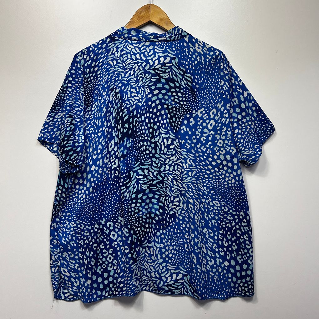 Millers Blue Print Short Sleeve Top - Size 20