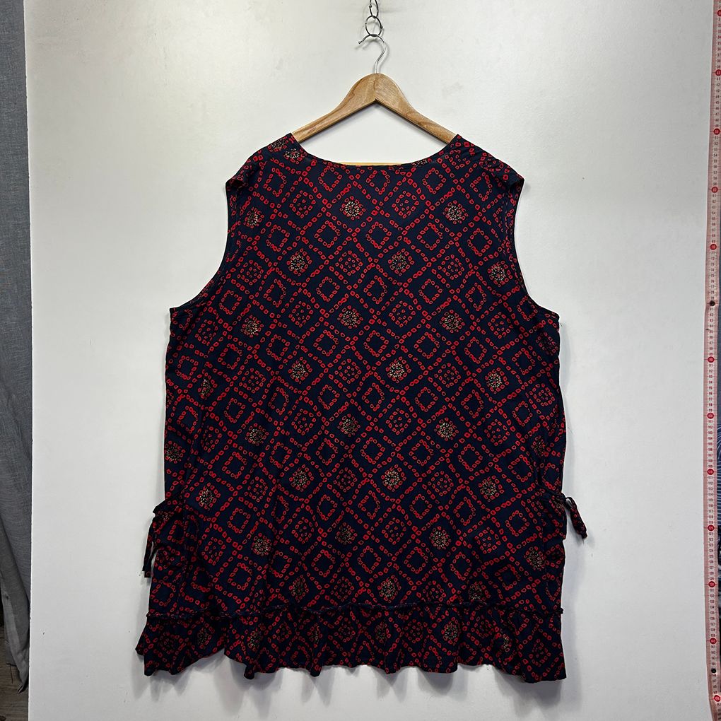 Virtuelle Navy Plus Size Cotton Sleeveless Top - Size 20