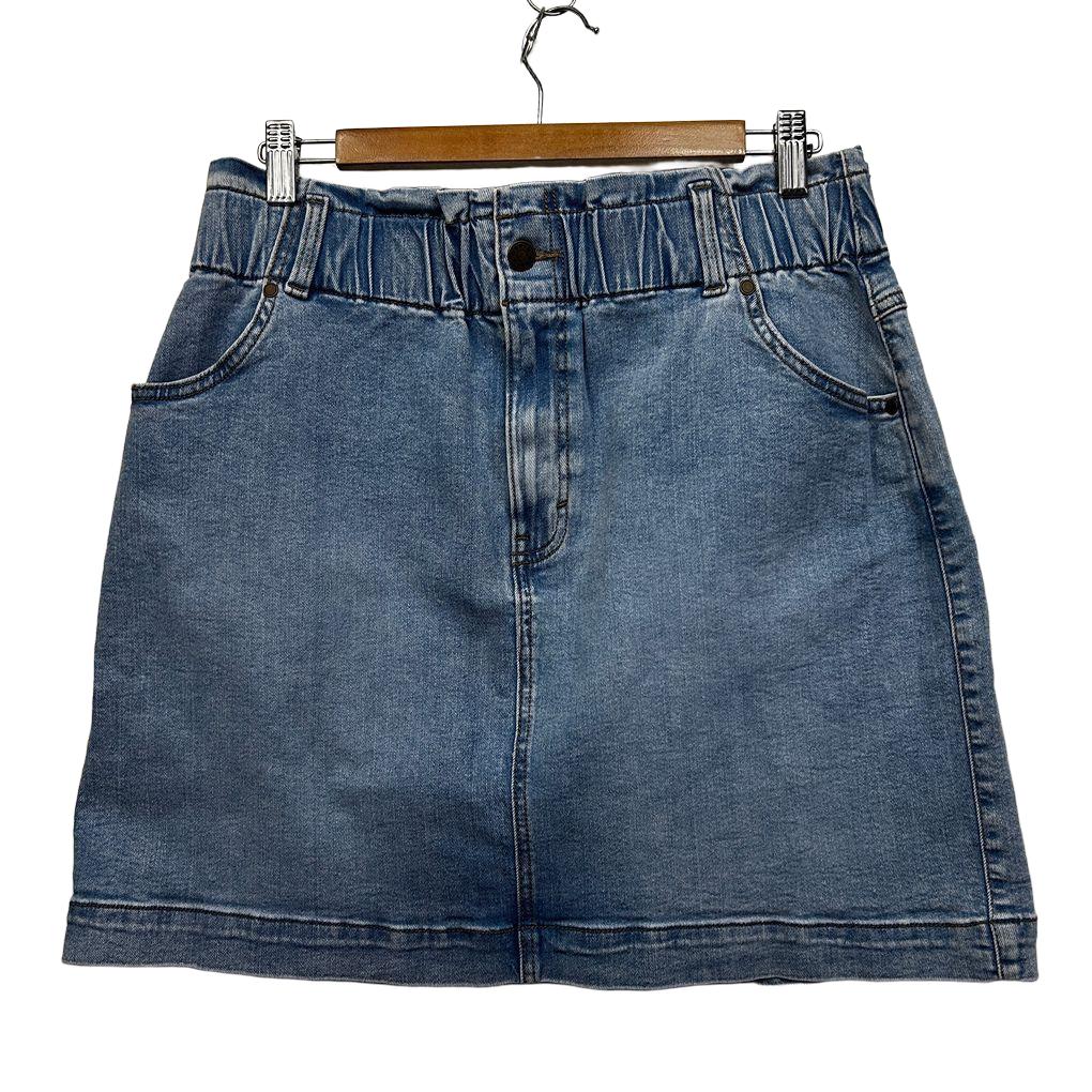 Target Blue Cotton Denim Skirt - Size 16