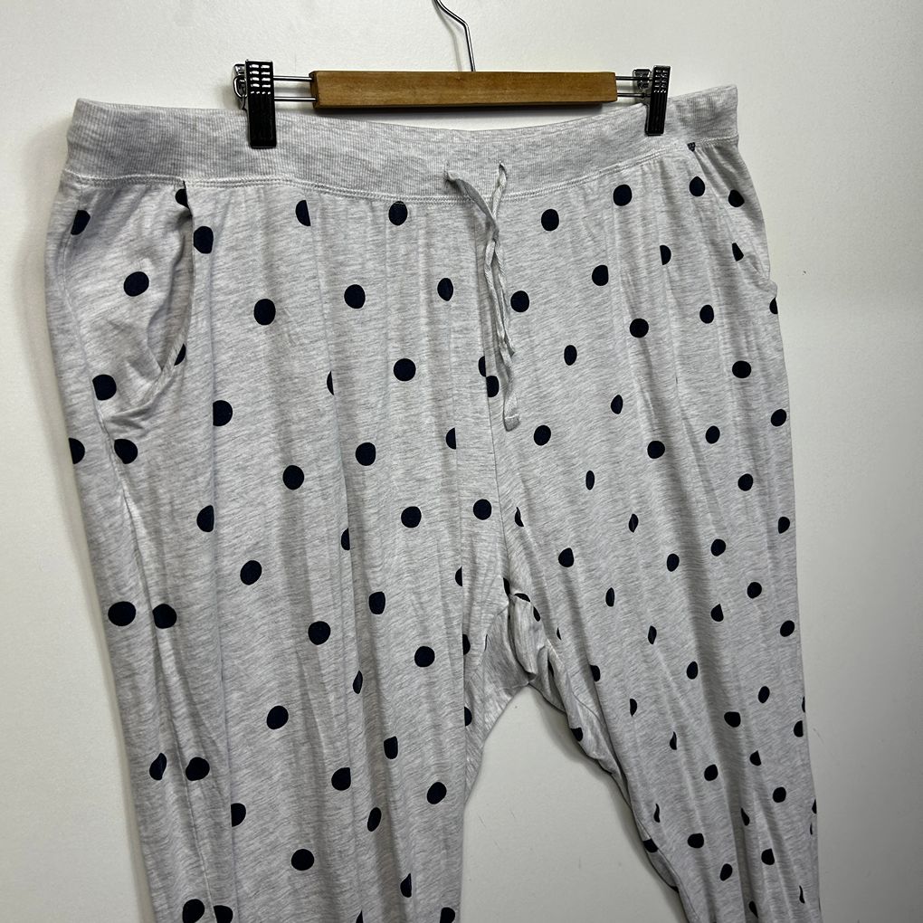 Target Grey Plus Size Cotton Polka Dot Sleep Pants - Size 3XL