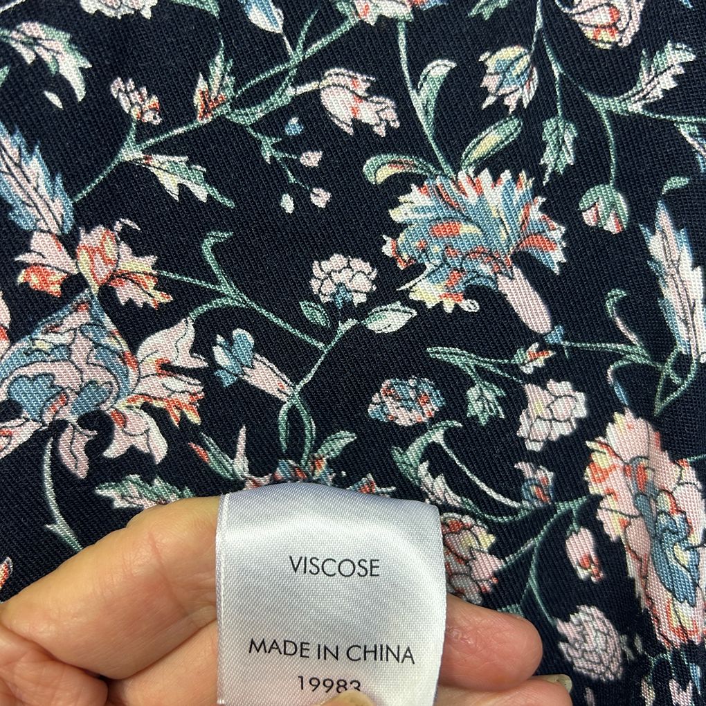 Suzanne Grae Navy Floral Top - Size 16