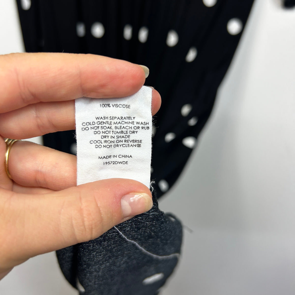 Decjuba Black Polka Dot Dress - Size 14