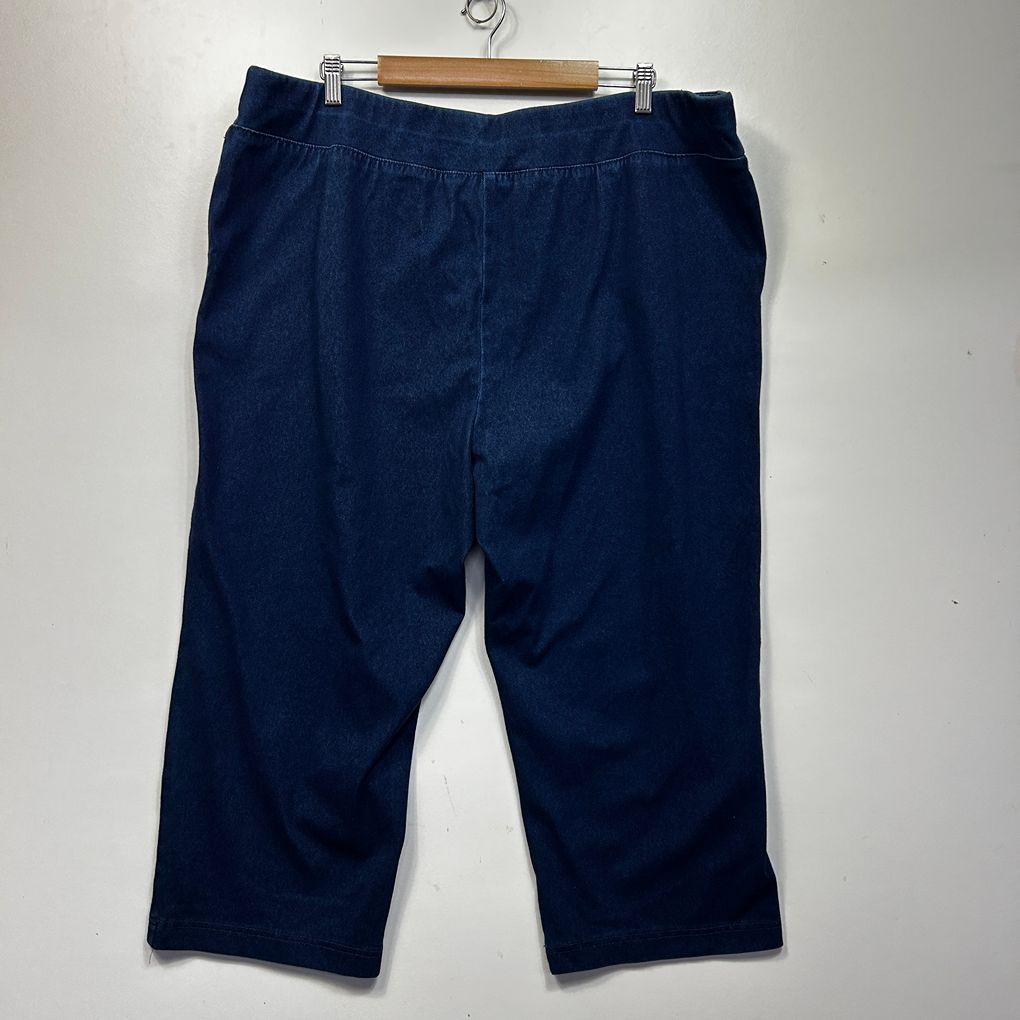 Millers Blue Cotton Cropped Pants - Size 22