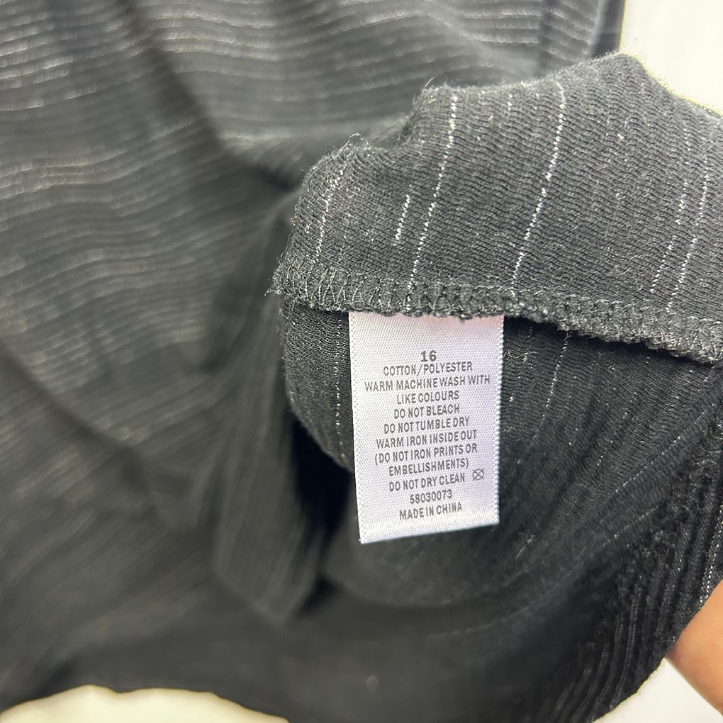 Target Active Black Cotton Top - Size 16