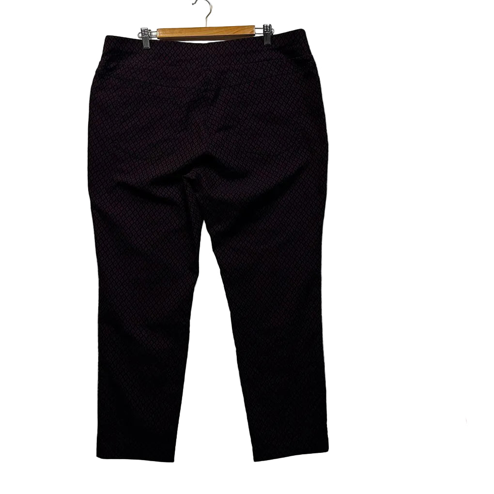 Taking Shape Plum Cotton Pants - Size 20