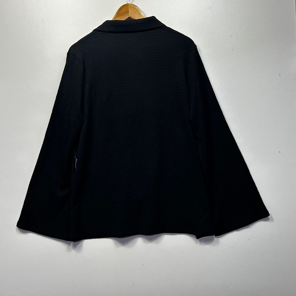 Anko Black Button Up Plus Size Textured Shirt - Size 20
