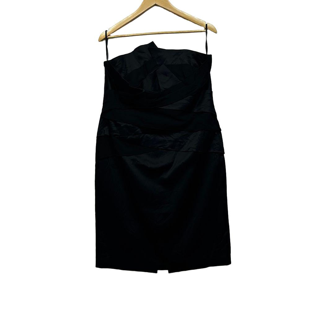 Coast Black Strapless Dress - Size 18