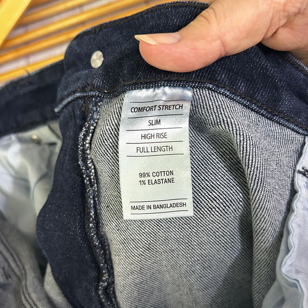 Just Jeans Comfort Stretch Slim High Rise Full Length Jeans - Size 16