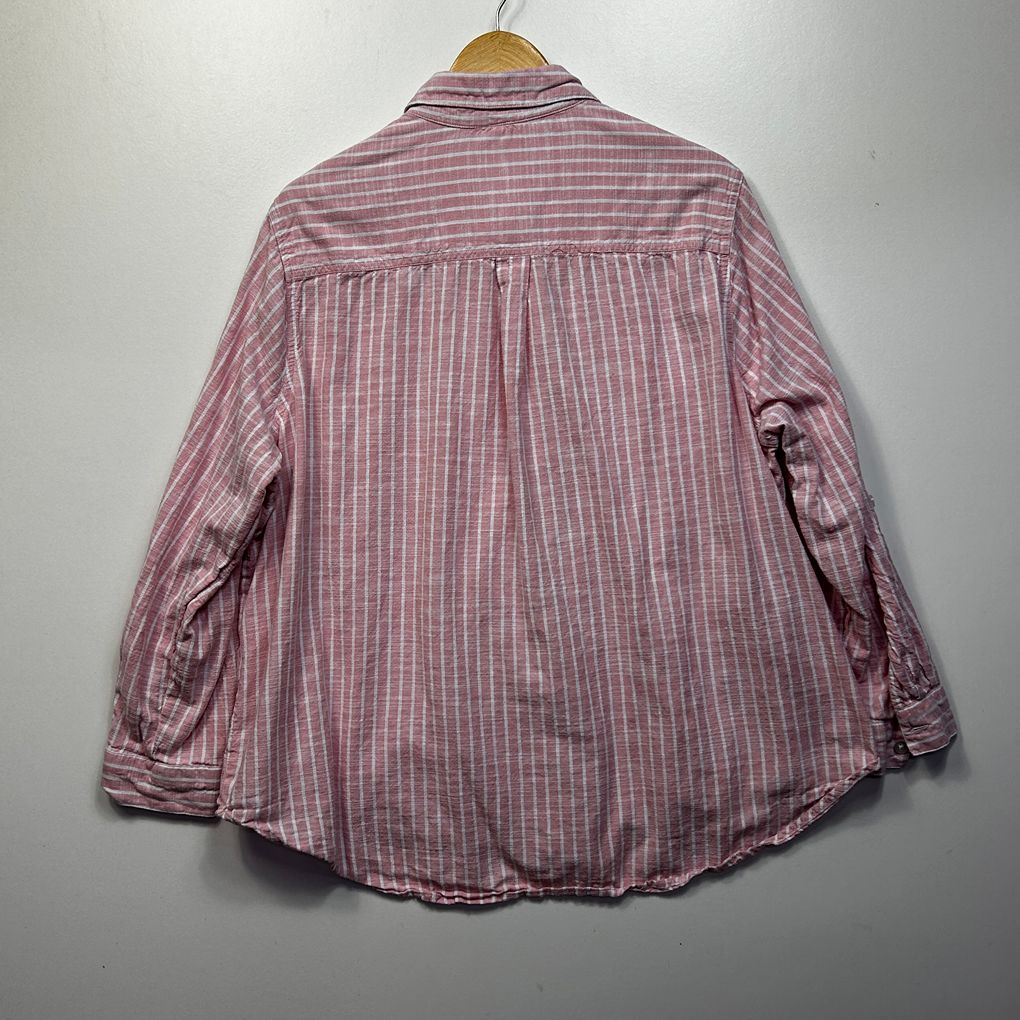 Anko Pink Cotton Striped Shirt - Size 22