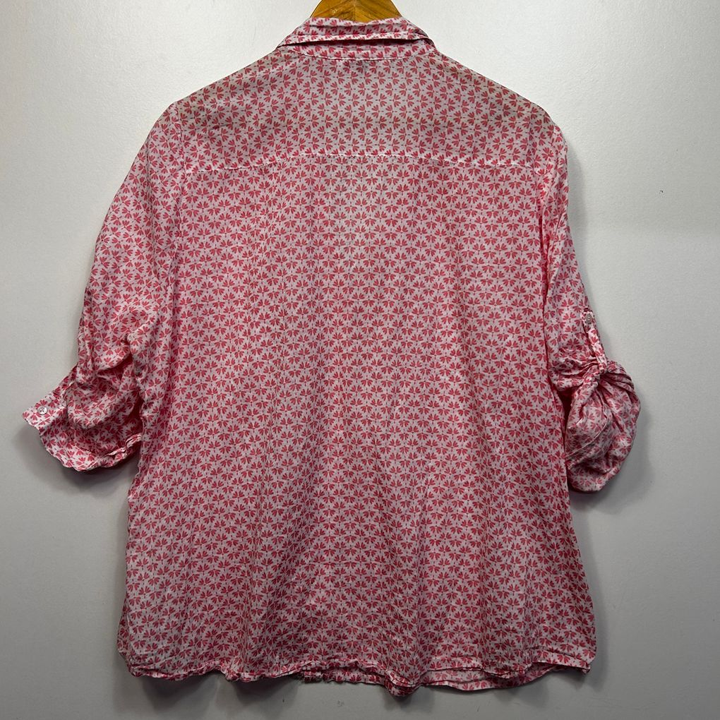 Millers Pink Print Cotton Shirt - Size 20