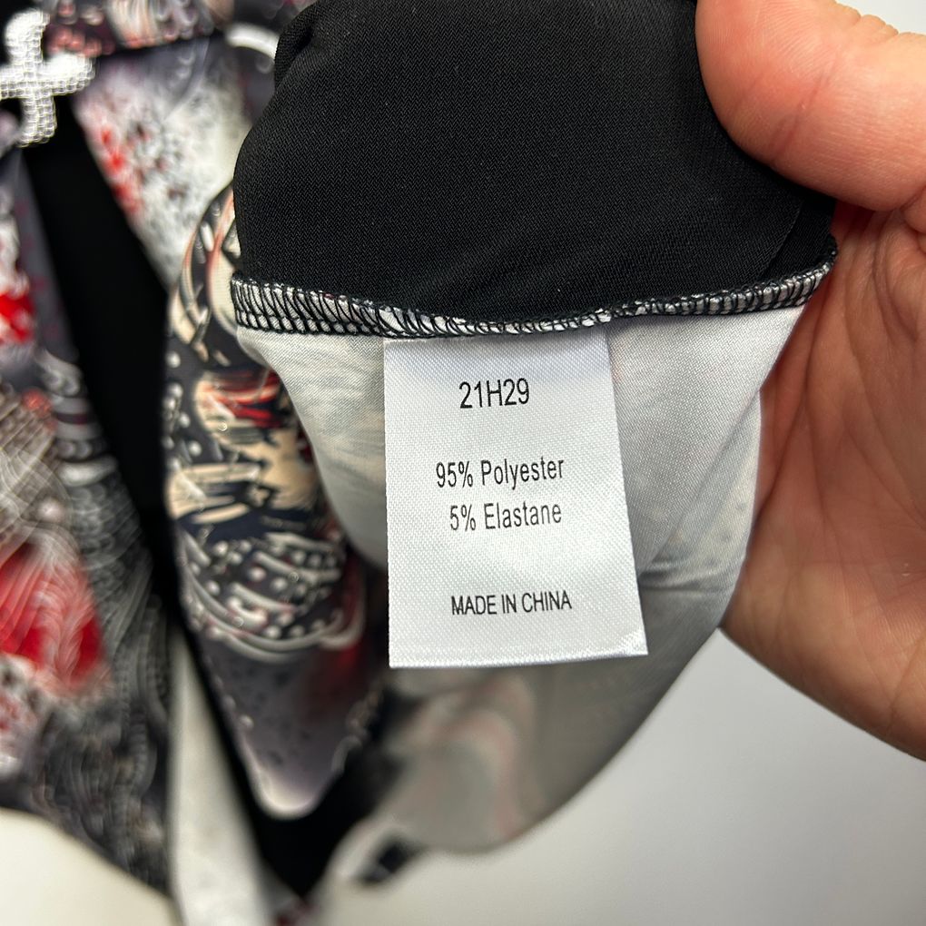 Established Black Plus Size Printed Top - Size 20