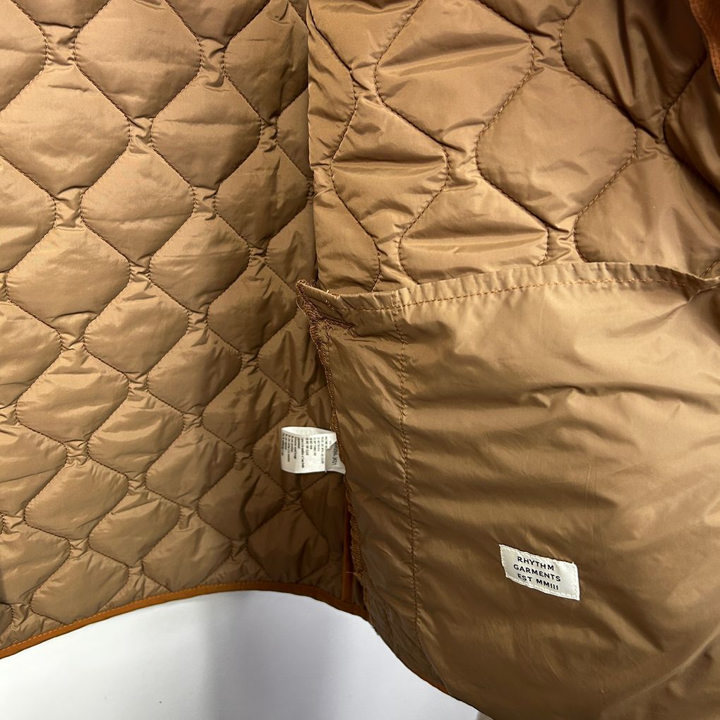 Rhythm Rust Cotton Quilted Vest - Size L