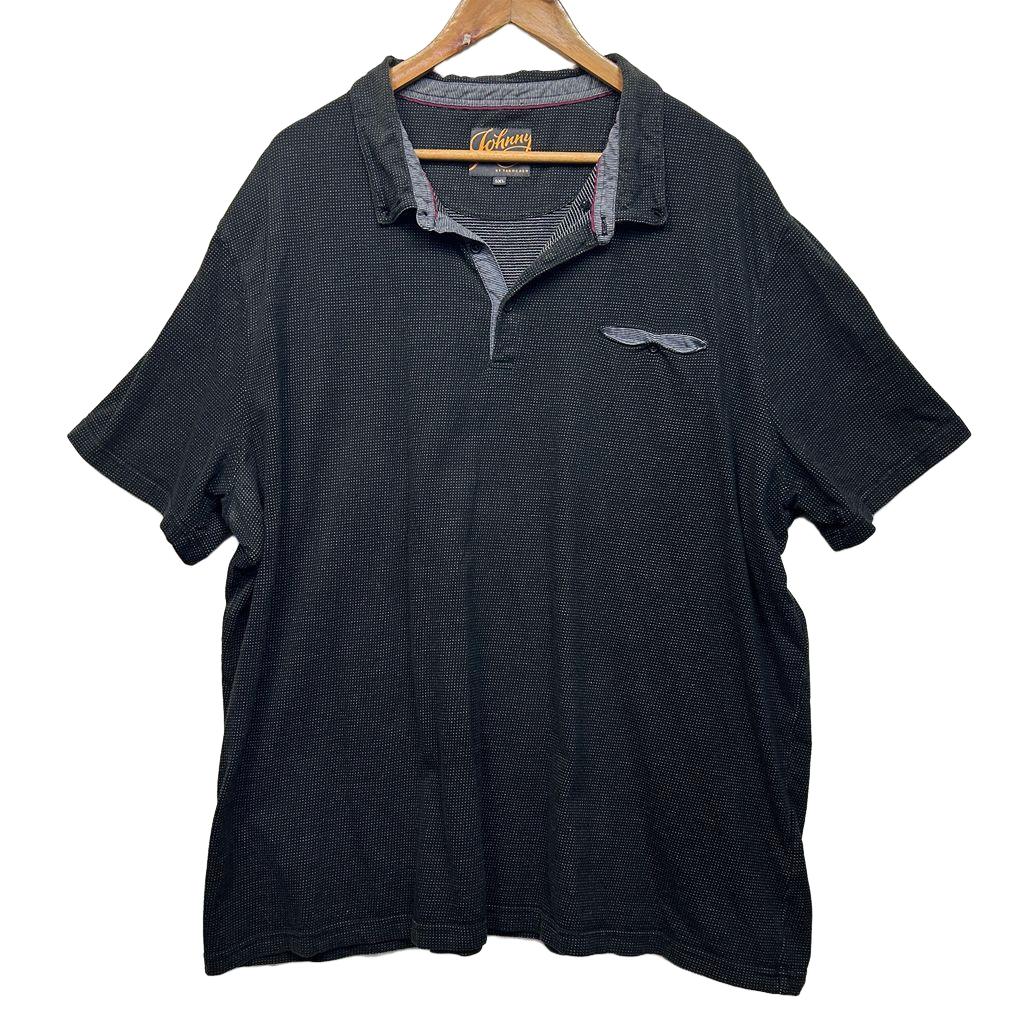 Johnny Bigg Black Cotton Polo Shirt - Size 5XL
