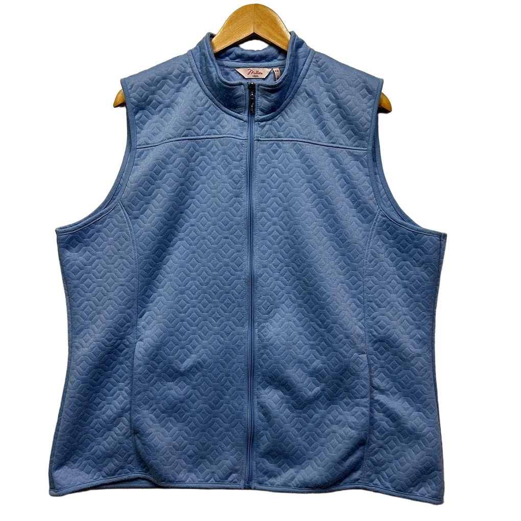 Millers Blue Zip Quillted Vest - Size 22