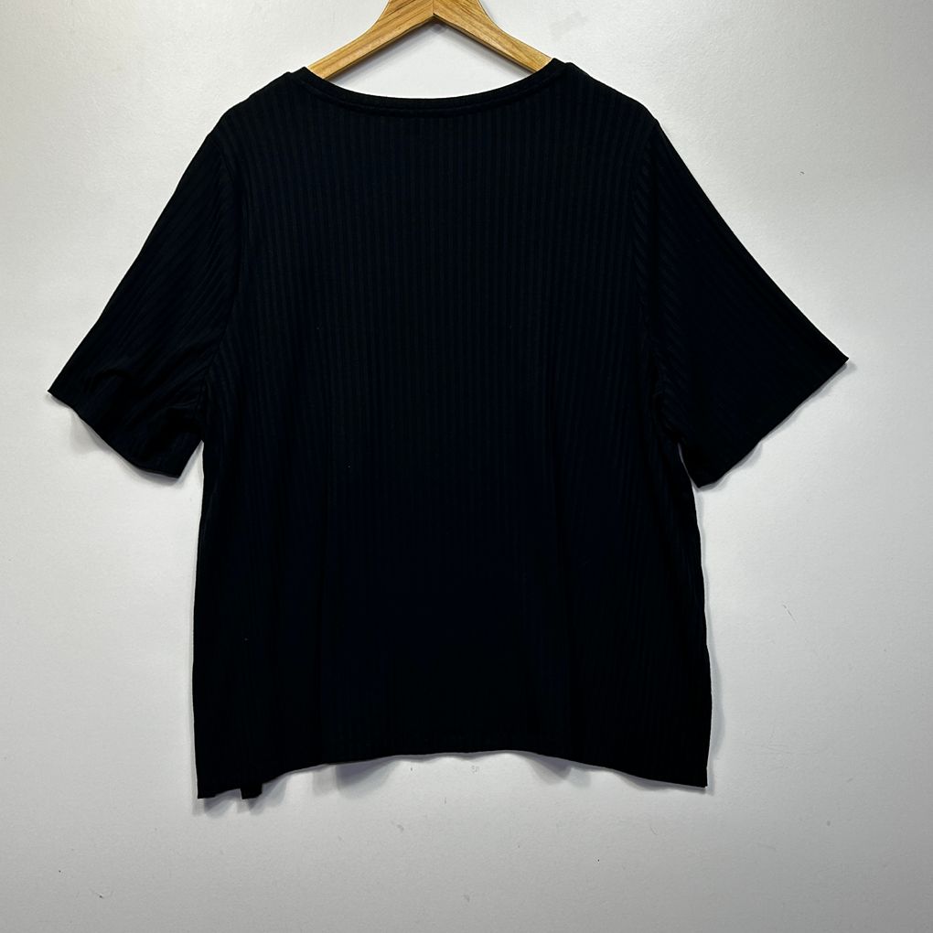 Target Black Ribbed Plus Size Top - Size 20