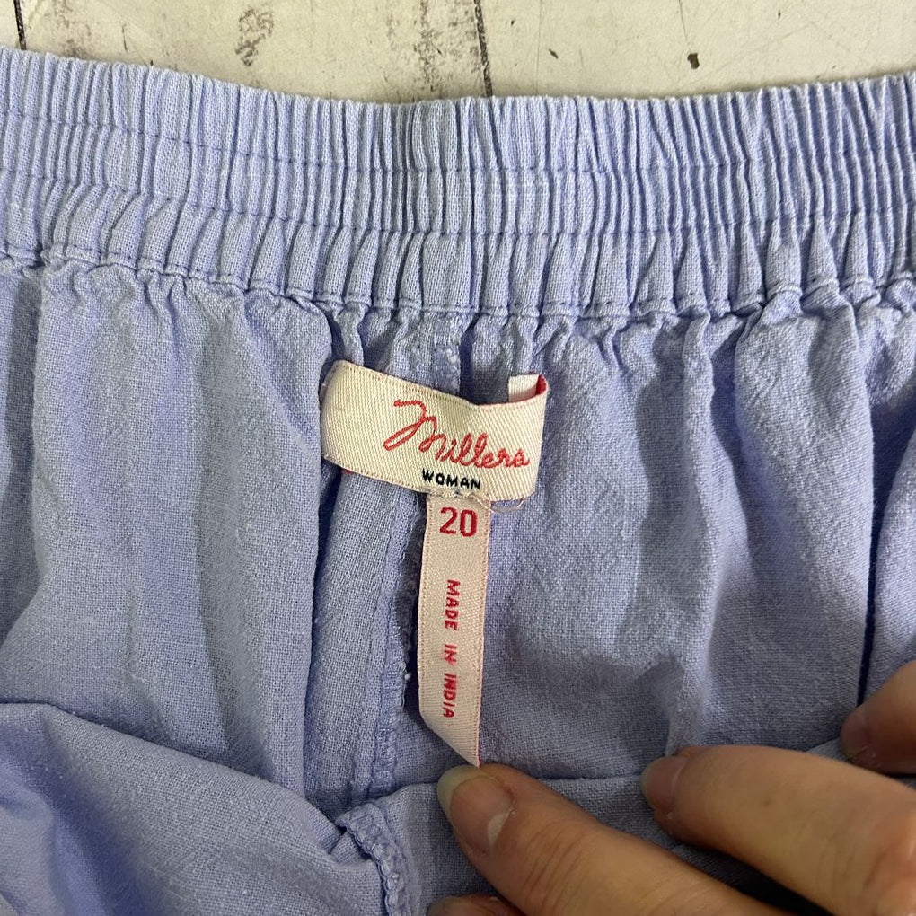 Millers Lilac Plus Size Cotton Capri Cropped Pants - Size 20