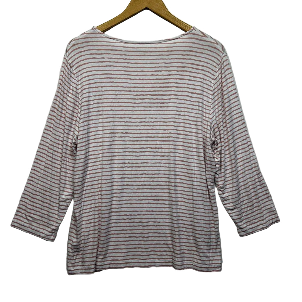 Sportscraft Pink Striped Top - Size XXL