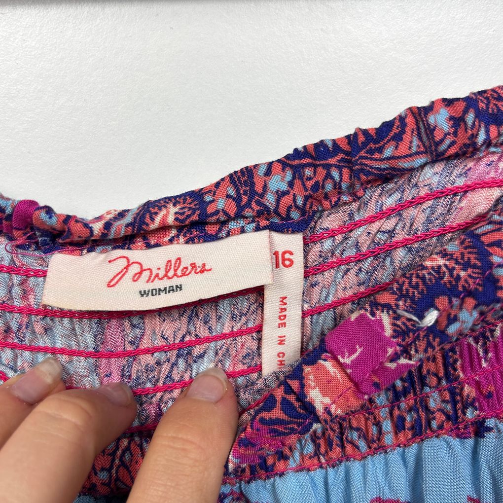 Millers Multicoloured Paisley Skirt - Size 16