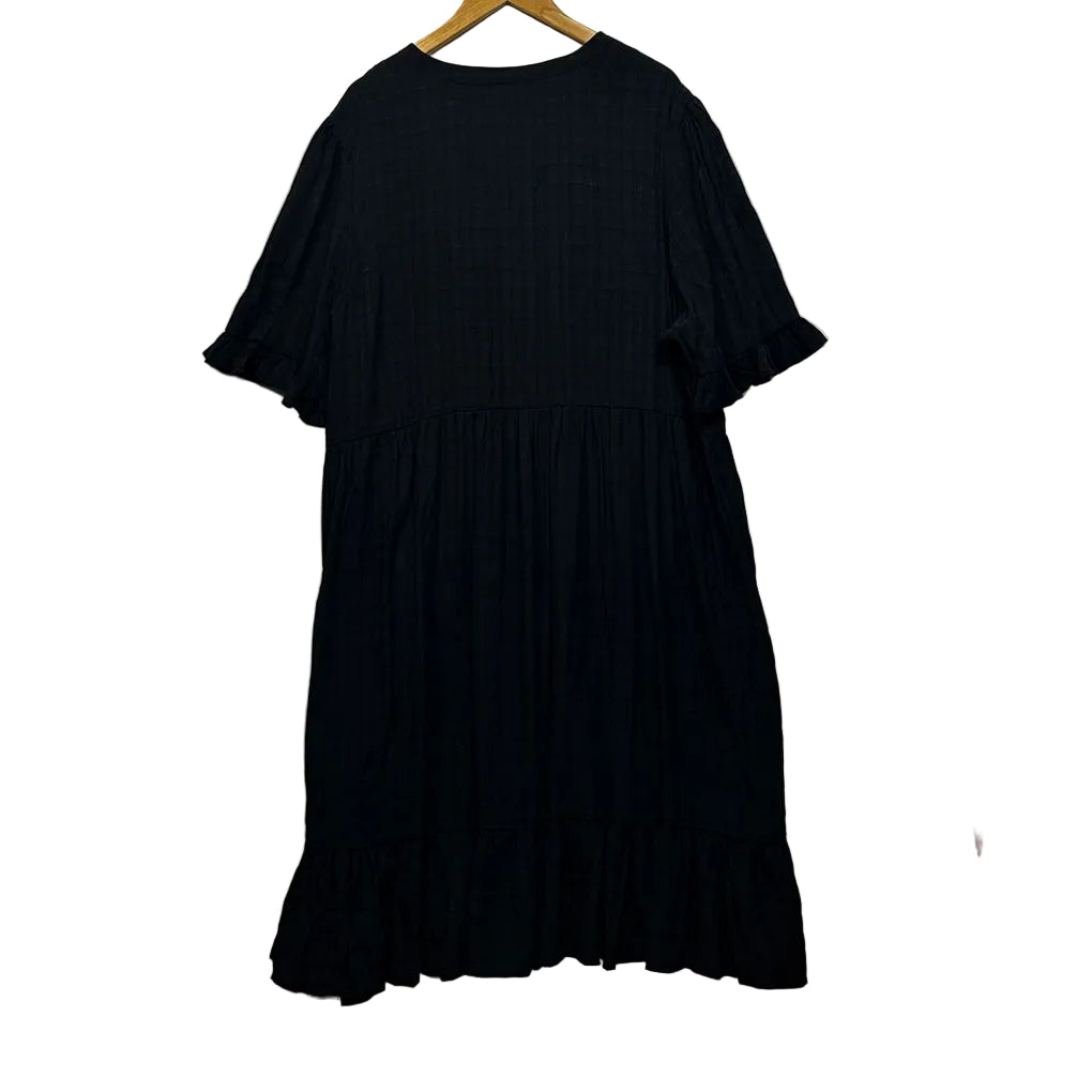 Autograph Black Tiered Dress - Size 24