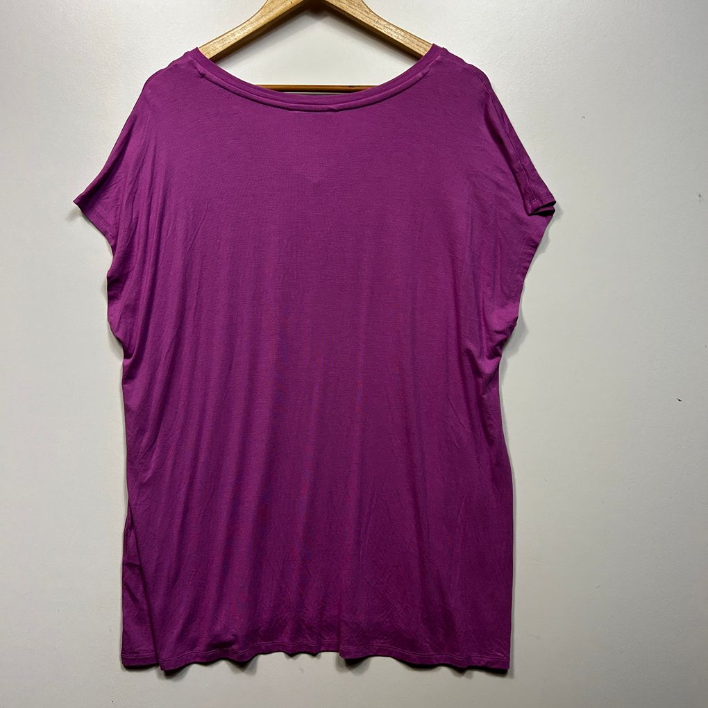 Target Curve Purple V-Neck Top - Size 18