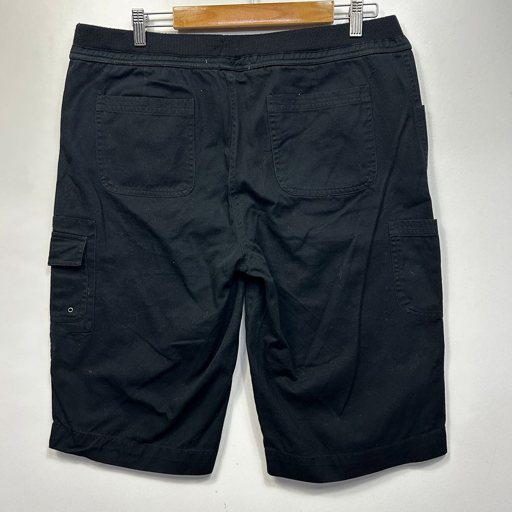 Noni B Black Cotton Cargo Shorts - Size 14