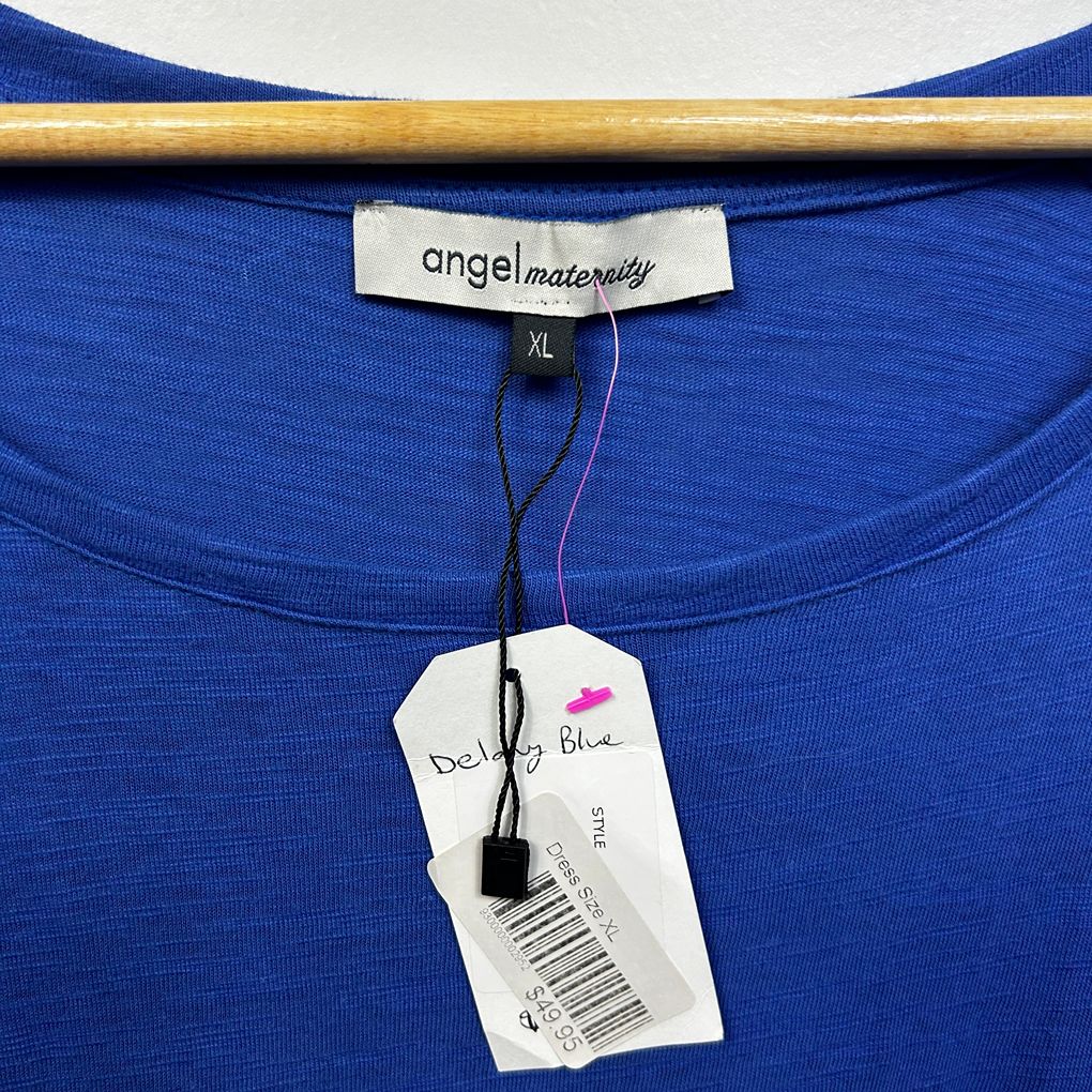 Angel Maternity Blue Cotton Dress - Size XL