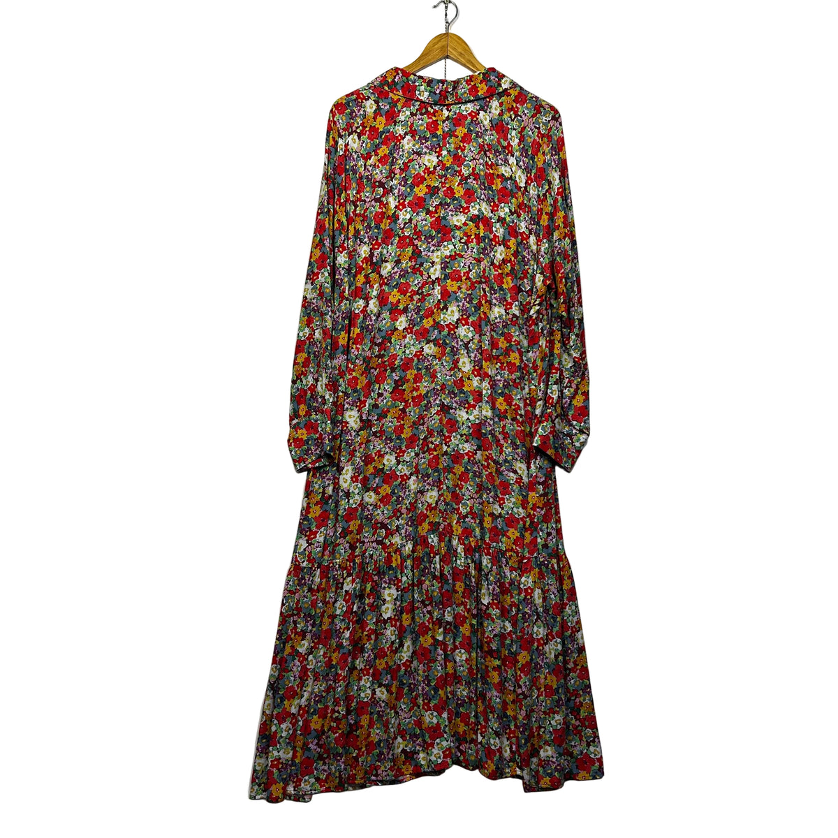 H&M Multicoloured Floral Maxi Shirt Dress - Size XL