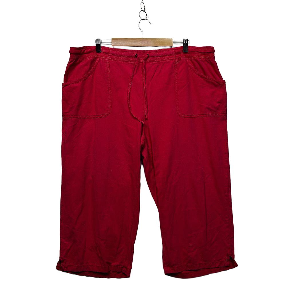 Millers Red Plus Size Cotton Cropped Pants - Size 22