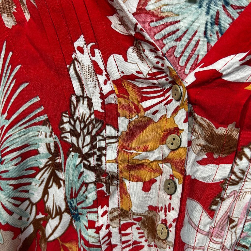 Rivers Red Floral Plus Size Top - Size 22