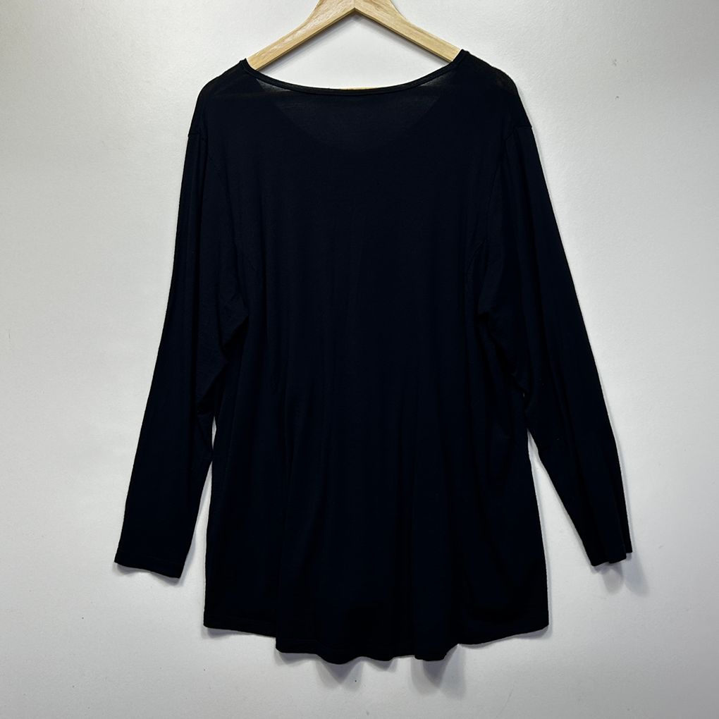 Virtuelle Black Casual Top - Size 20