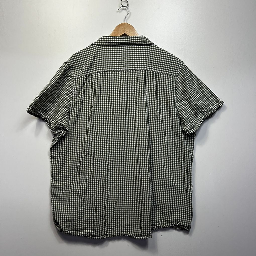 Big Joe Green Gingham Cotton Mens Shirt - Size 4XL