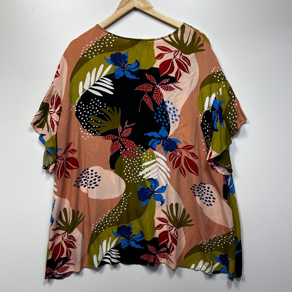 Unique Collections Multicoloured Floral Top - Size 16/18