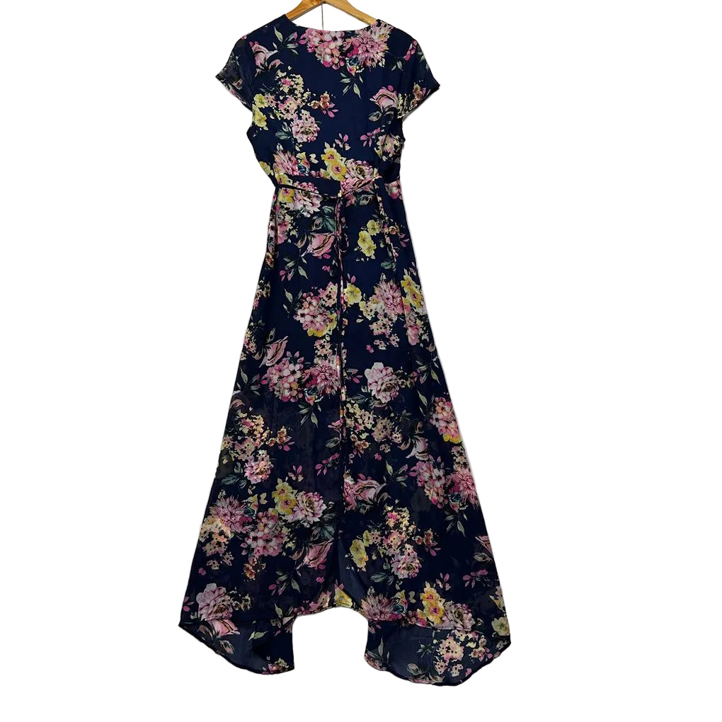 Showpo Navy Floral Plus Size Maxi Dress - Size 18