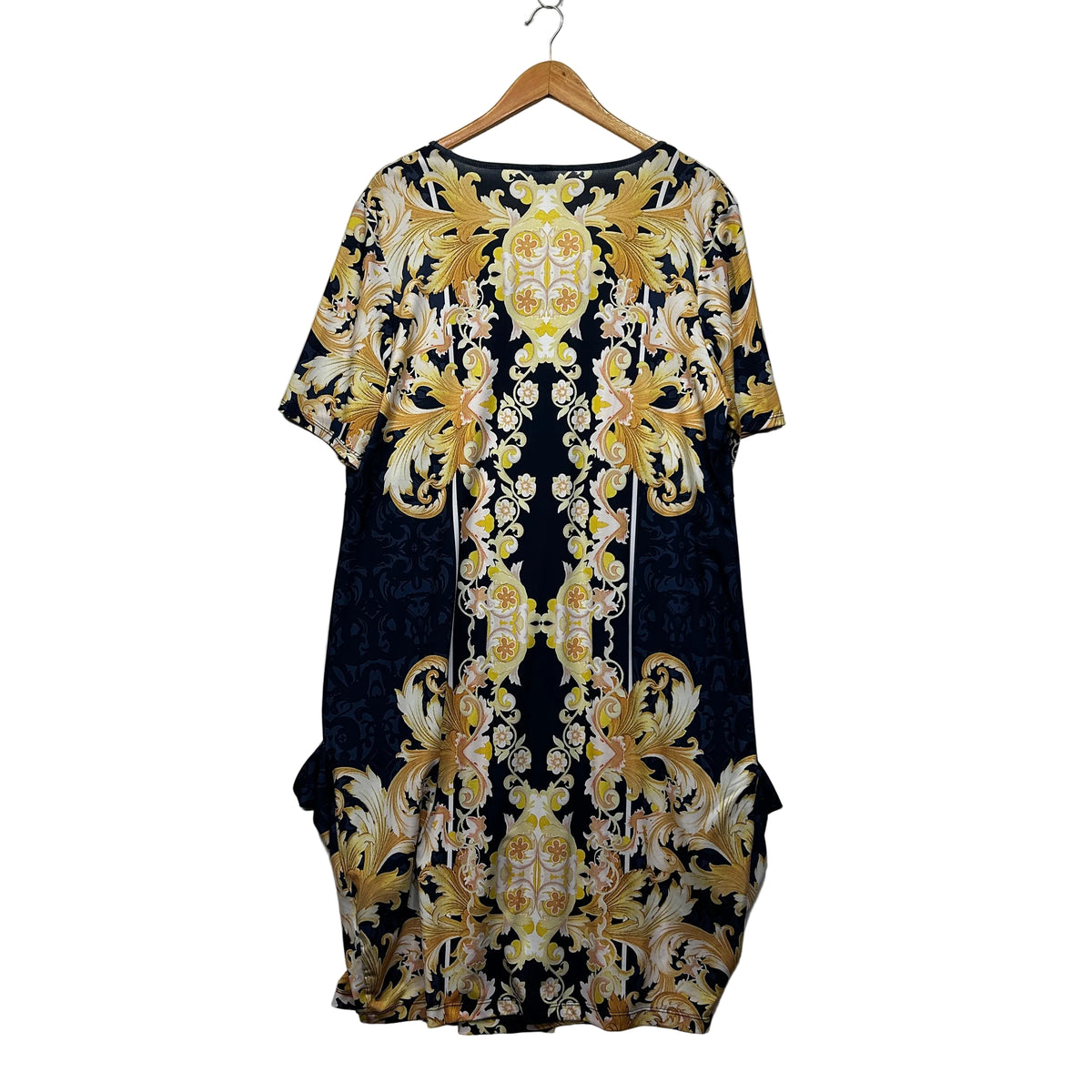 Taking Shape Navy Baroque Print Dress - Size 18/20