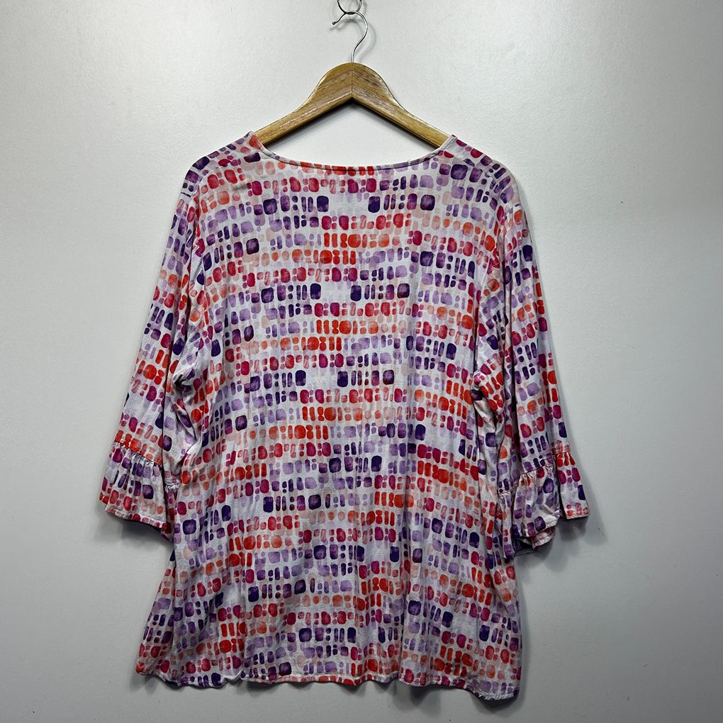 Taking Shape Multicoloured Plus Size Top - Size 20