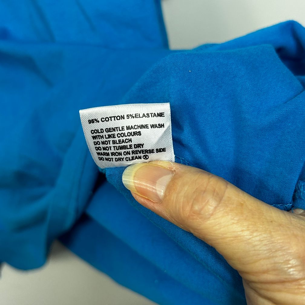 Damart Blue Plus Size Cotton Top - Size 22