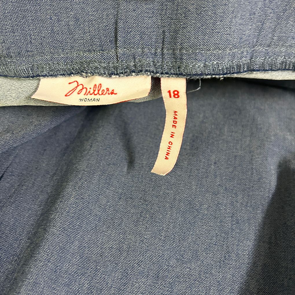 Millers Navy Pull On Pants - Size 18