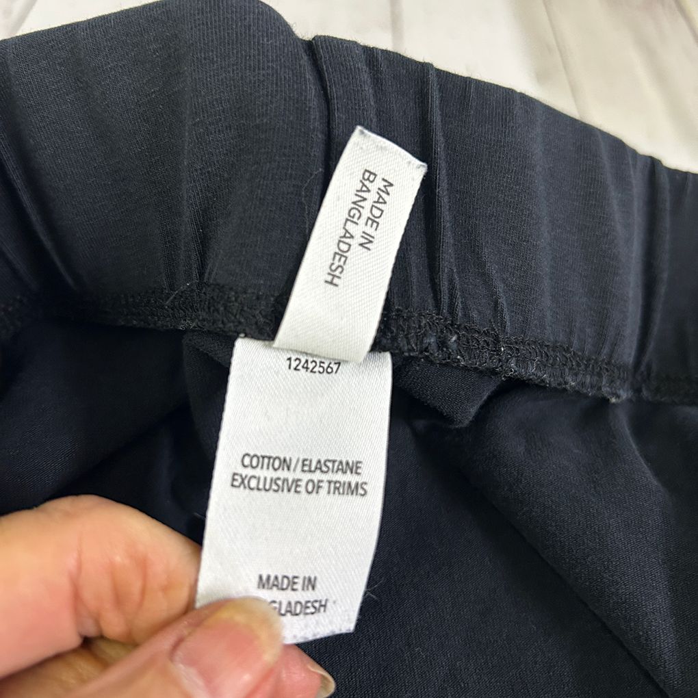 Avella Black Cotton Legging Pants - Size 22
