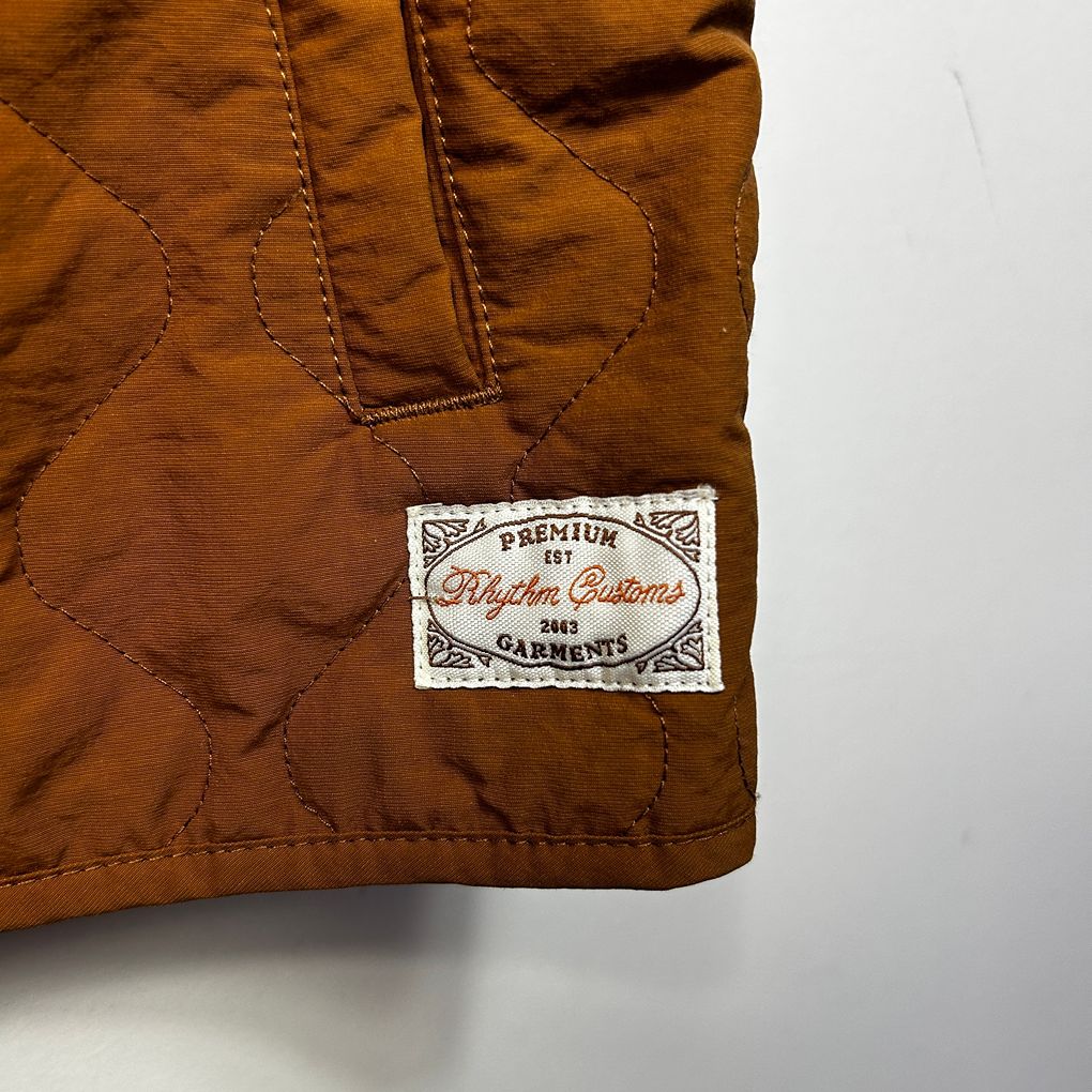 Rhythm Rust Cotton Quilted Vest - Size L