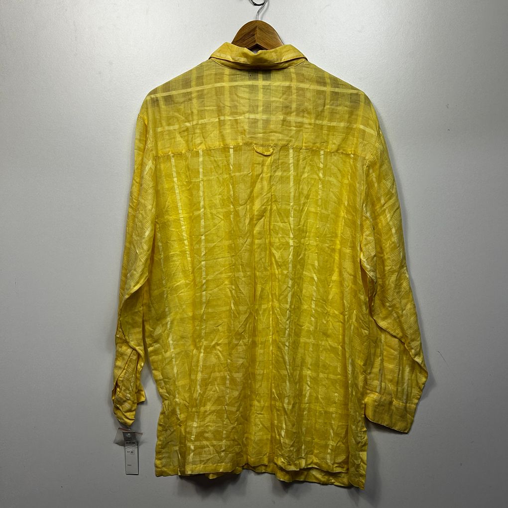 Potpourri Yellow Plus Size Cotton Shirt - Size 20L (New with fault)