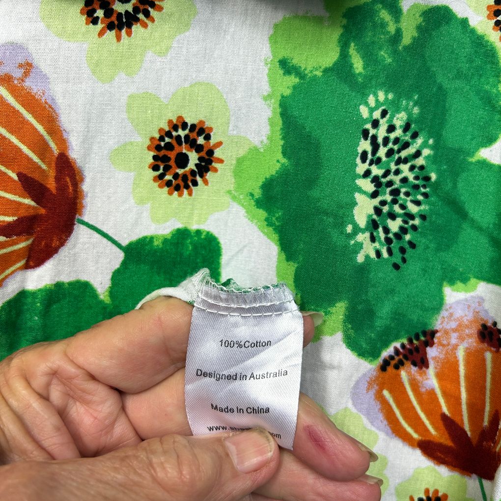 She Street Green Floral Cotton Dress - One Size
