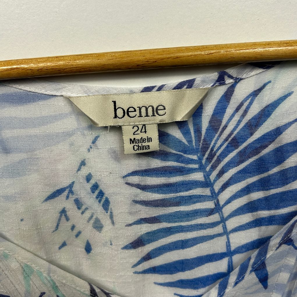 Beme Blue Plus Size Top - Size 24 (fault)