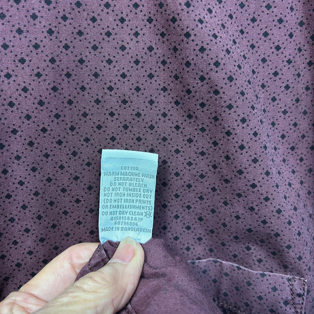 Mr Big Burgundy Cotton Short Sleeve Shirt - Size 5XL