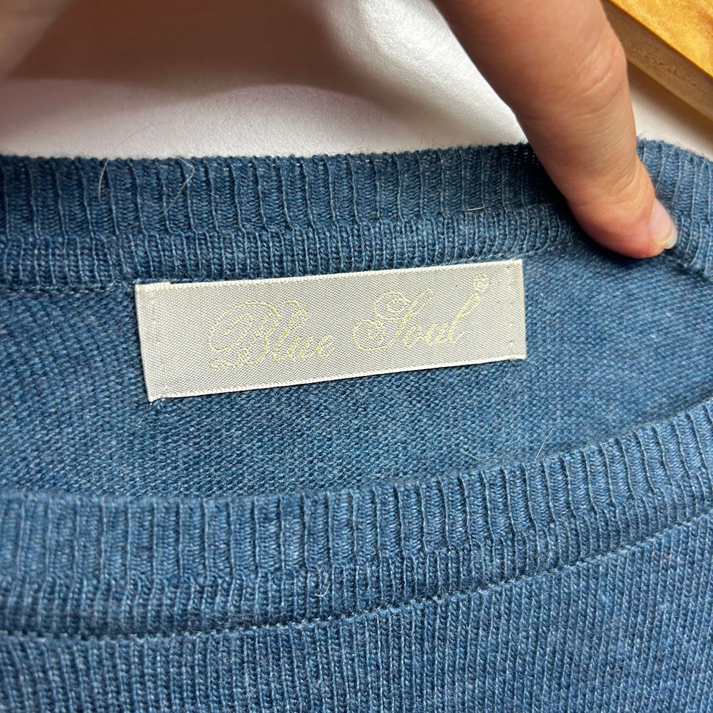 Blue Soul Blue Knit Wool Blend Jumper - Size 16/18