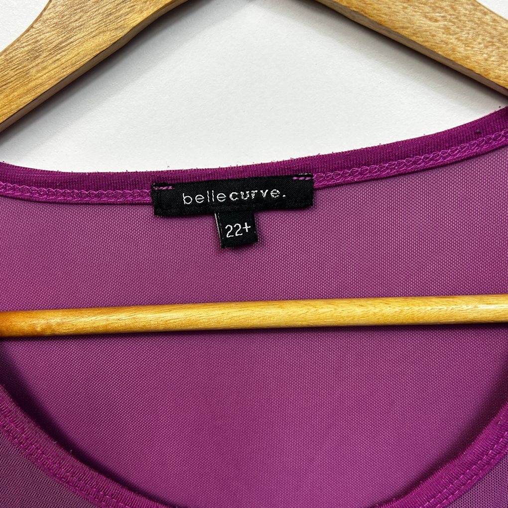 Belle Curve Magenta Top - Size 22