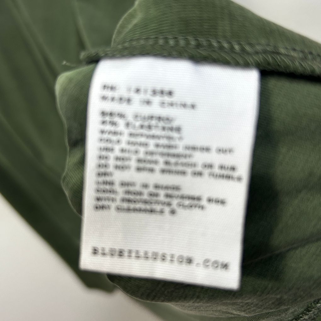 Blue Illusion Khaki Green Longline Top or Short Dress - Size 3L