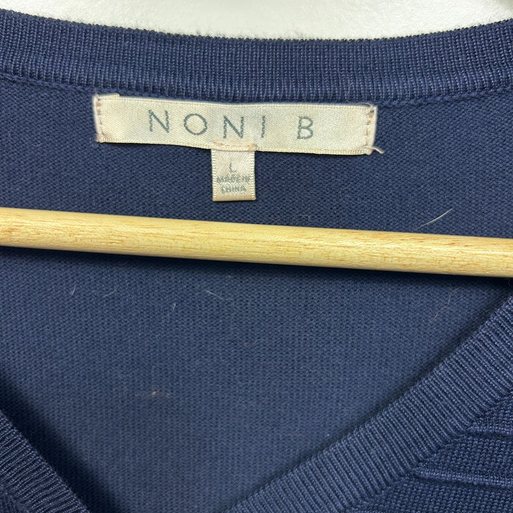 Noni B Navy Knit Cardigan - Size L