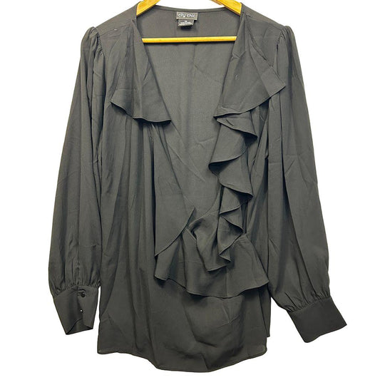 City Chic Ruffle Top - Size XS