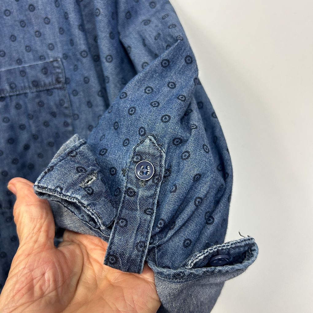 Millers Blue Chambray Cotton Shirt - Size 20