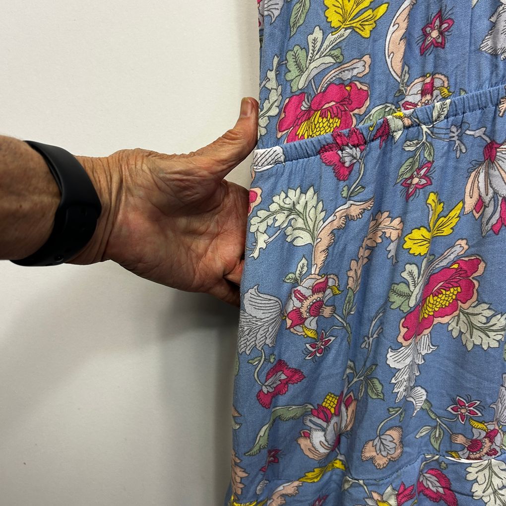 Rockmans Blue Floral Dress - Size 18